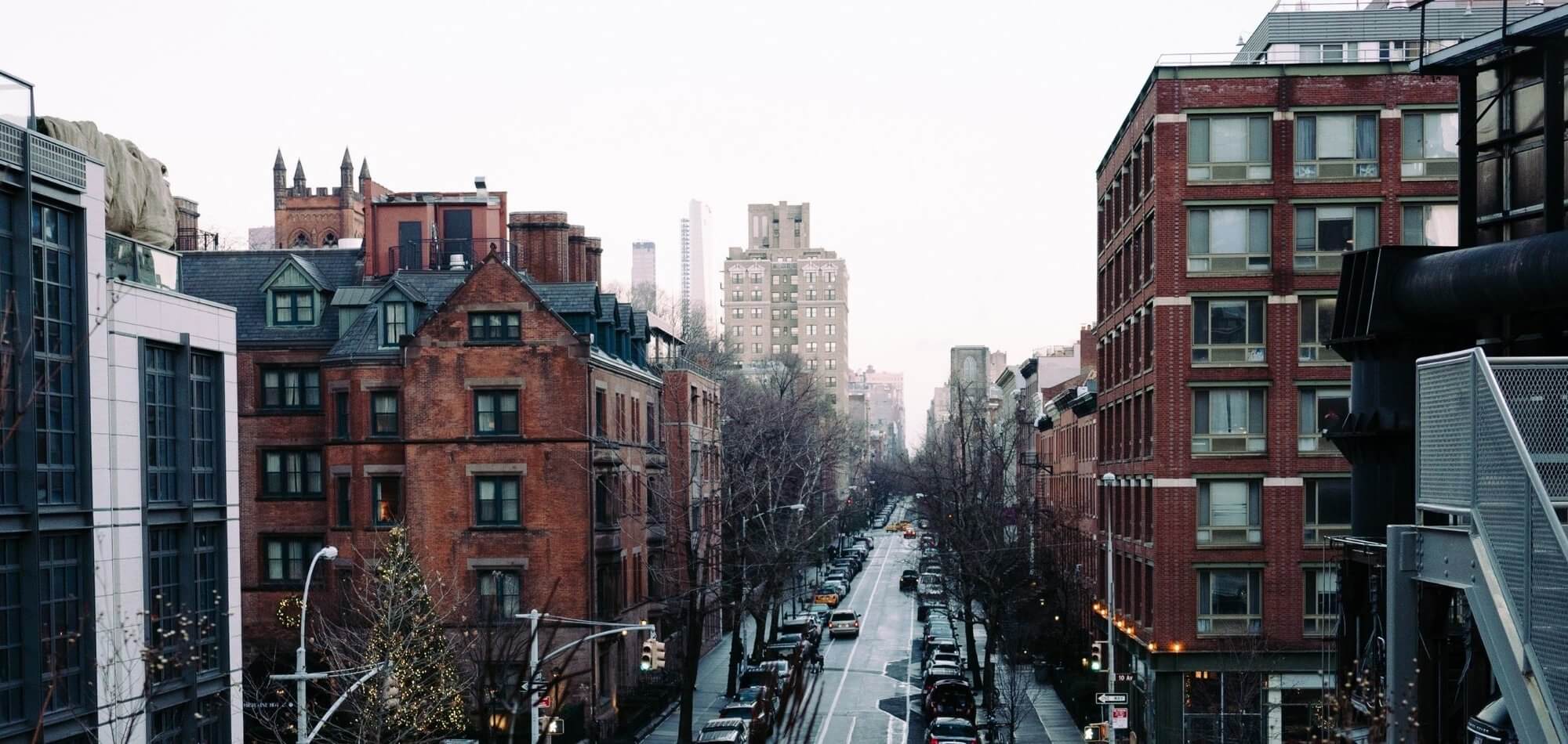 Apartment buildings in Manhattan, New York